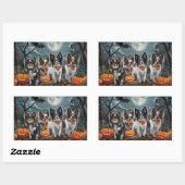 Papillon Halloween Spooky Rechthoekige Sticker (Vel)