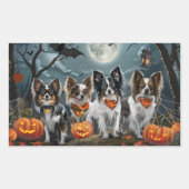 Papillon Halloween Spooky Rechthoekige Sticker (Voorkant)