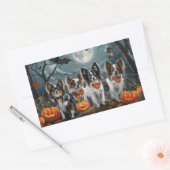 Papillon Halloween Spooky Rechthoekige Sticker (Envelop)