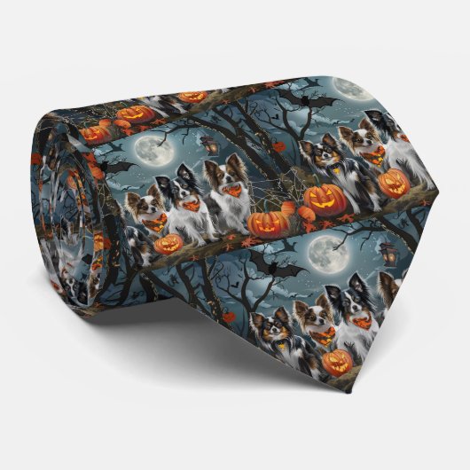 Papillon Halloween Spooky Stropdas (Opgerold)