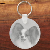 Papillon Headstudy Sleutelhanger (Voorkant)