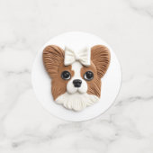 Papillon Hond 3D Geïnspireerd Confetti (Kleine voorkant)