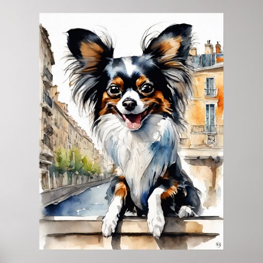 Papillon - Hond Art Print (Voorkant)