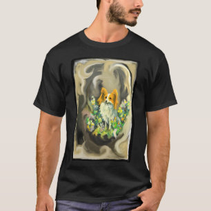Papillon~hond~bloemen~~liefde~ T-shirt