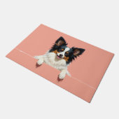 Papillon Hond Deurmat Kunst (Schuin)