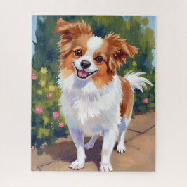 Papillon Hond | Huisdier Aquarel Schilderij Legpuzzel