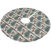 Papillon Hond in Sneeuw Kerstmis Kerstboom Rok (Gekanteld)