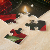Papillon Hond Kerst Festiviteit Legpuzzel (Zijkant)