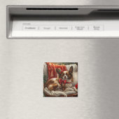 Papillon Hond Kerst Festiviteit Magneet (Insitu (Vaatwasser))