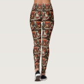Papillon Hond Kerstfeest Leggings (Achterkant)