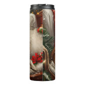 Papillon Hond Kerstfeest Thermosbeker (Achterkant)