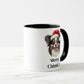Papillon hond kerstmuts Kerstmis Mok (Voorkant rechts)