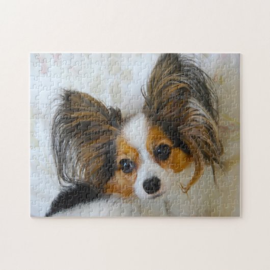 Papillon hond. legpuzzel (Horizontaal)