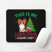 Papillon-hond lelijke kerstfeest Dit is mijn kerst Muismat (Met muis)