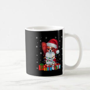 Papillon Hond Lelijke Kerstverlichting Santa Papil Koffiemok