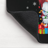 Papillon Hond Lelijke Kerstverlichting Santa Papil Muismat (Hoek)