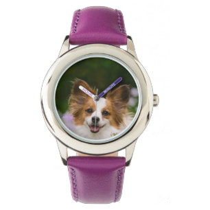 Papillon Hond Leuk Romantisch Portret - Strapwatch Horloge