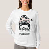 papillon hond maffie bun haar bril papillon m t-shirt (Voorkant)