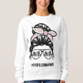 papillon hond maffie bun haar bril papillon m trui (Voorkant)