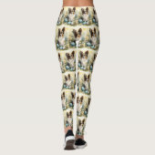 Papillon Hond met Paaseieren Vakantie Leggings (Achterkant)