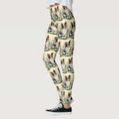 Papillon Hond met Paaseieren Vakantie Leggings (Links)
