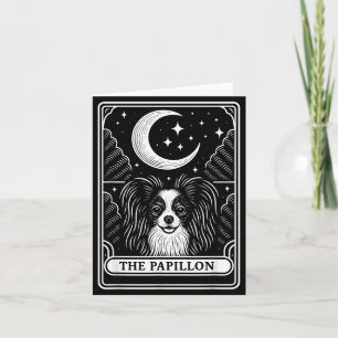 Papillon Hond Moeder Tarotkaart Vintage Halve Maan Kaart