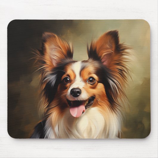 Papillon hond muismat (Voorkant)
