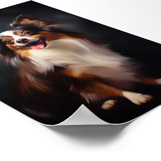 Papillon hond poster (Hoek)