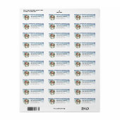 Papillon-hond retouradreslabel etiket (Full Sheet)