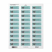 Papillon-hond retouradreslabels etiket (Full Sheet)