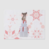 Papillon hond rood kerstweefsel papier (Voorkant)