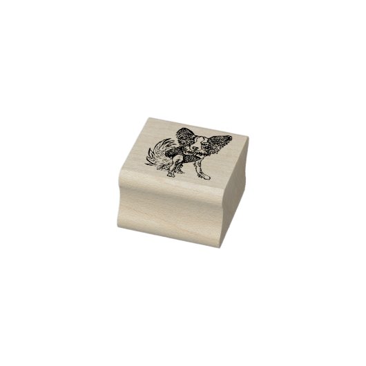 Papillon Hond Rubber Stamp Macy1 Rubberstempel (Stempel)