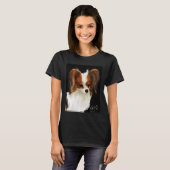 Papillon Hond Schilderen Lang T-shirt (Voorkant volledig)