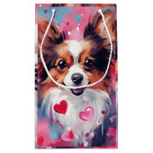 Papillon hond Valentijnsdag Klein Cadeauzakje (Achterkant)