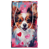 Papillon hond Valentijnsdag Klein Cadeauzakje (Voorkant)