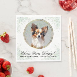 Papillon-honden Huwelijksservetten Met Foto Van Ho Servet