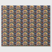 Papillon Honden Pompoen Halloween Grappig Cadeaupapier (Vlak)