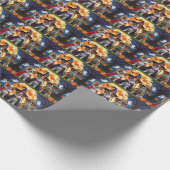 Papillon Honden Pompoen Halloween Grappig Cadeaupapier (Hoek)