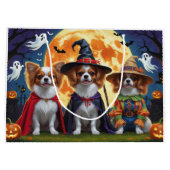 Papillon Honden Pompoen Halloween Grappig Groot Cadeauzakje (Achterkant)