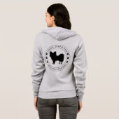 Papillon Honden Silhouet Met Pootafdrukken En Aang Hoodie (Achterkant volledig)