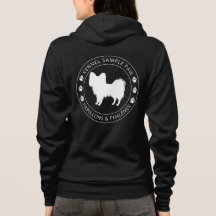 Papillon Honden Silhouet Met Pootafdrukken En Aang