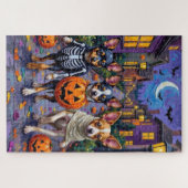 Papillon Honden Trick-or-Treating Halloween Kostuu Legpuzzel (Horizontaal)