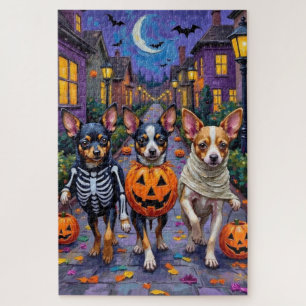 Papillon Honden Trick-or-Treating Halloween Kostuu Legpuzzel