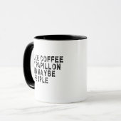 Papillon Hondeneigenaar Koffieliefhebber Grappig Q Mok (Voorkant links)