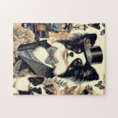  Papillon hondenillustratie Legpuzzel (Horizontaal)