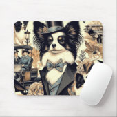  Papillon hondenillustratie Muismat (Met muis)