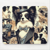  Papillon hondenillustratie Muismat (Voorkant)