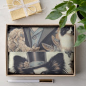 Papillon hondenillustratie Tissuepapier (Geschenk)