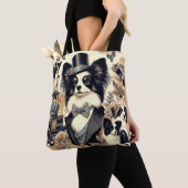  Papillon hondenillustratie Tote Bag (Dichtbij)