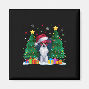 Papillon Hondenliefhebbers Santa Hat Lelijk Kerstz Magneet